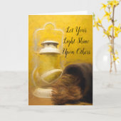 Carte Laissez votre lumière briller (Fleur jaune)