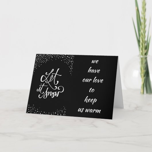 CARTE "LAISSEZ-VOUS NEIGER" NOUS AVONS "MISTLETOE" POUR (Devant)