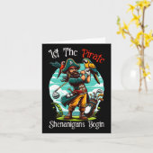 Carte Laissons Commencer Les Shenanigans Pirates (Fleur jaune)
