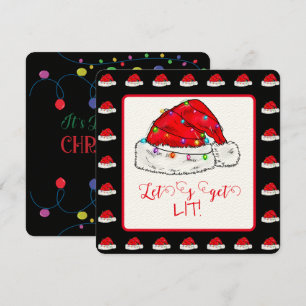 Carte Laissons des cordes de lumière du Père Noël