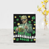 Carte Laissons les Shenanigans commencer une drôle de St (Fleur jaune)