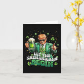 Carte Laissons les Shenanigans commencer une drôle de St (Fleur jaune)