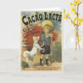 Carte Lait au chocolat (Fleur jaune)