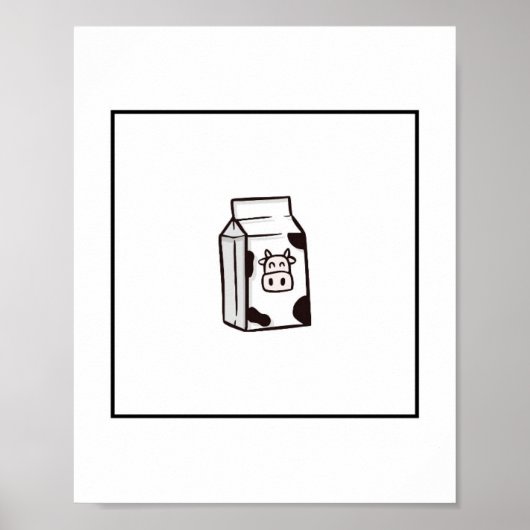 carte lait de vache, impression amusante (Devant)