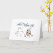 Carte Lait et biscuit (Fleur jaune)