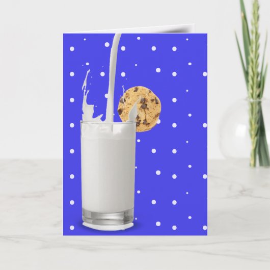 Carte lait et cookie sur pois (Devant)