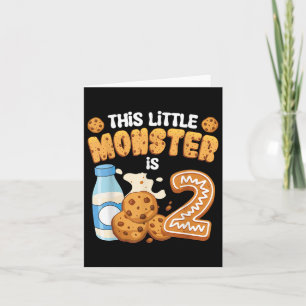 Carte Lait Et Cookies Ce Petit Monstre Est Le 2E Anniver