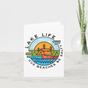 Carte Lake Life Plages Cuz Be Salty Funky Summer Fun Be
