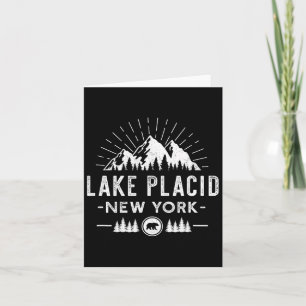 Carte Lake Placid New York - Ski alpin Randonnée Pêche