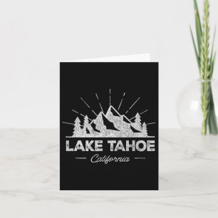 Carte Lake Tahoe California Ca T Shirt Vintage Randonnée