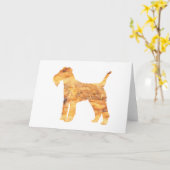 Carte Lakeland Terrier (Fleur jaune)