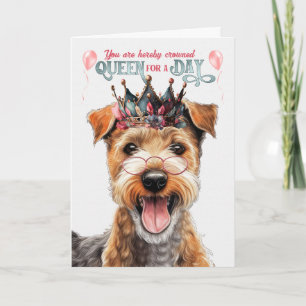 Carte Lakeland Terrier Chien Queen Day Amusant Anniversa