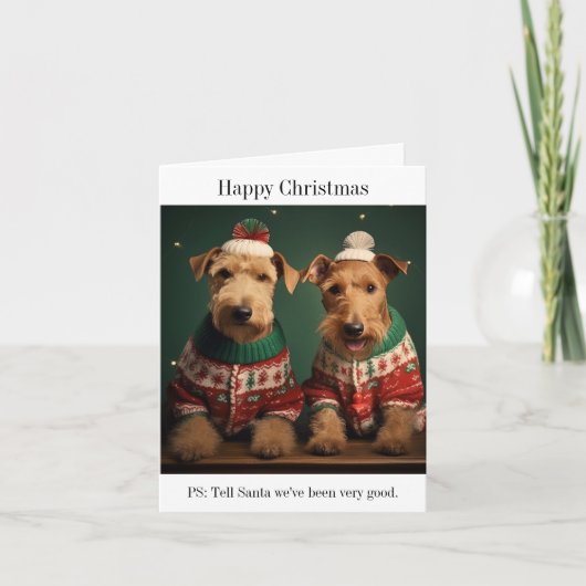 Carte Lakeland Terriers de Noël Jumpers Card (Devant)