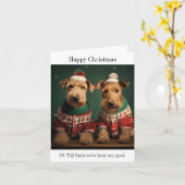 Carte Lakeland Terriers de Noël Jumpers Card (Fleur jaune)