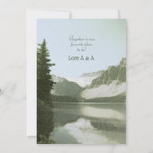 Carte Lakeside Mountain Scenery Mariage photo original (Dos)