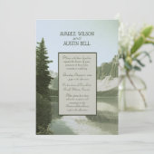 Carte Lakeside Mountain Scenery Mariage photo original (Debout devant)