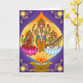 Carte Lakshmi Ganesh  (Fleur jaune)
