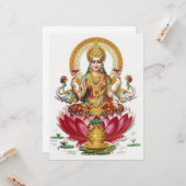 Carte Lakshmi Hindu Goddess (Devant/Arrière en situation)