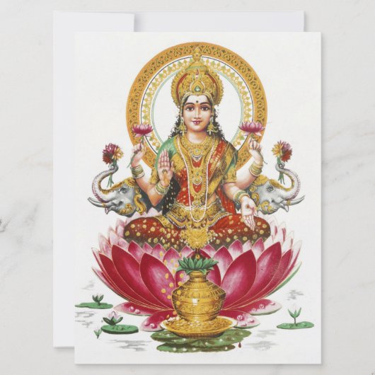 Carte Lakshmi Hindu Goddess (Devant)