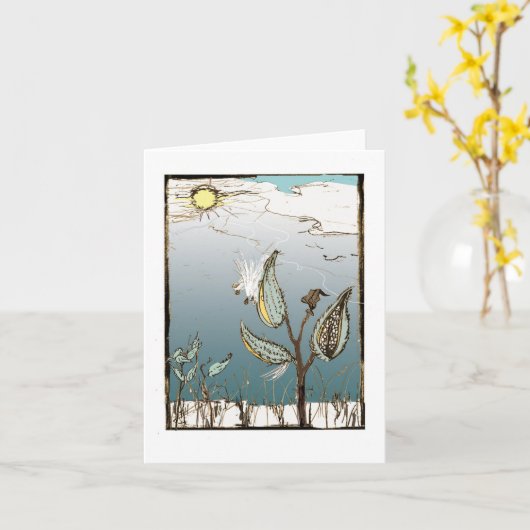 Carte L'algue en hiver (Fleur jaune)