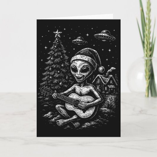 Carte L'Alien aime Noël (Devant)