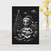 Carte L'Alien aime Noël (Fleur jaune)