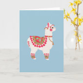 Carte L'alpaga (Fleur jaune)