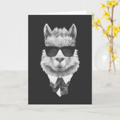 Carte Lama chic (Fleur jaune)