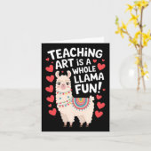 Carte lama d'appréciation du professeur d'art (Fleur jaune)