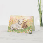Carte "Lamb & Bunny" (Devant)