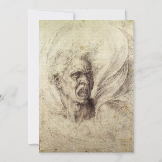 Carte L'âme damnée de Michel-Ange, chef d'un homme (Devant)