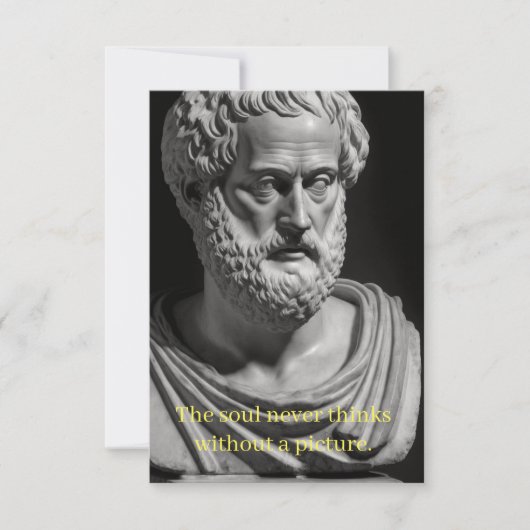 Carte L'âme ne pense jamais sans une image (Devant)