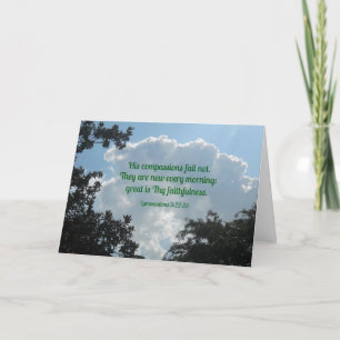 Carte Lamentations 3:22-23 Ses compassions échouent pas.