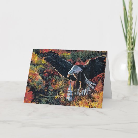 Carte L'Américain Eagle monte au-dessus de l'église (Devant)
