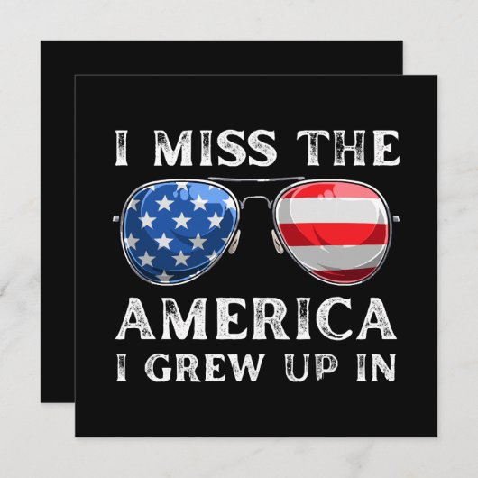 Carte l'Amérique dans laquelle j'ai grandi me manque (Devant / Derrière)