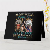 Carte L'Amérique L'Aime Ou La Rends Amérindiens 40 (Fleur jaune)