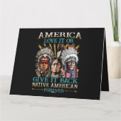 Carte L'Amérique L'Aime Ou La Rends Amérindiens 40 (Dos)