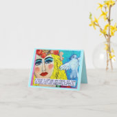 CARTE L'AMI DE NOTECARD-A EST QUE QUELQU'UN L'OMS SAIT (Fleur jaune)