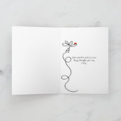 Carte L'ami pensant à vous marguerite avec la dame (Intérieur)