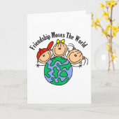 Carte L'amitié déplace le T-shirts et les cadeaux du (Fleur jaune)