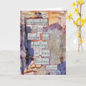 Carte L'Amitié Est Une Âme Unique (Fleur jaune)