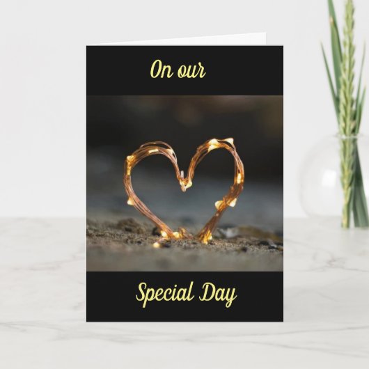 CARTE L'AMOUR À "VOUS" SUR "NOTRE ANNIVERSAIRE" (Devant)