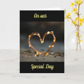 CARTE L'AMOUR À "VOUS" SUR "NOTRE ANNIVERSAIRE" (Fleur jaune)