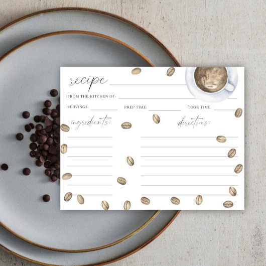 Carte L'amour brasse café nuptiale recette de douche