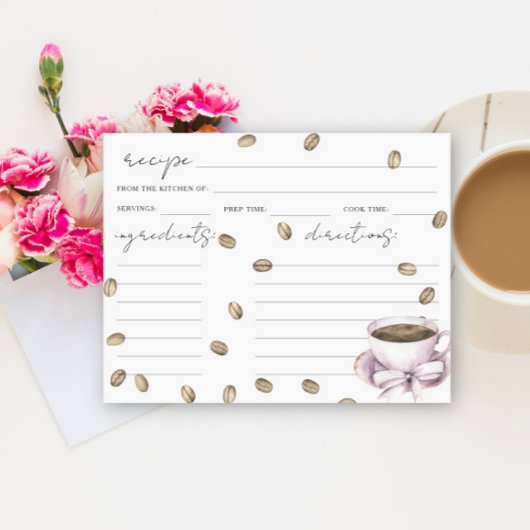 Carte L'amour brasse café nuptiale recette de douche