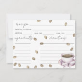 Carte L'amour brasse café nuptiale recette de douche (Devant)