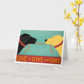 Carte L'amour, c'est donner et prendre en charge par Ste (Fleur jaune)