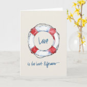 Carte L'amour côtier de la citation | est le meilleur (Fleur jaune)