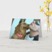 Carte L'amour de chiot ! (Fleur jaune)