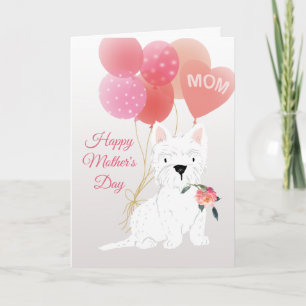 Carte L'amour de la Fête des Mères de ton chien Westie